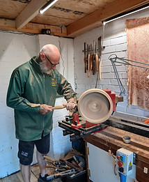 Bowl being turned on Lathe
