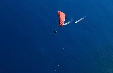 un baptême en parapente à Saint-Leu, au dessus de l'Océan Indien