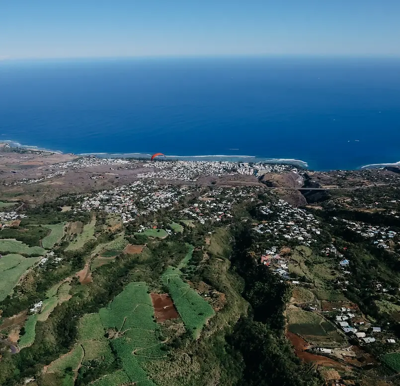 vol baptême en parapente à La Réunion à Saint-Leu