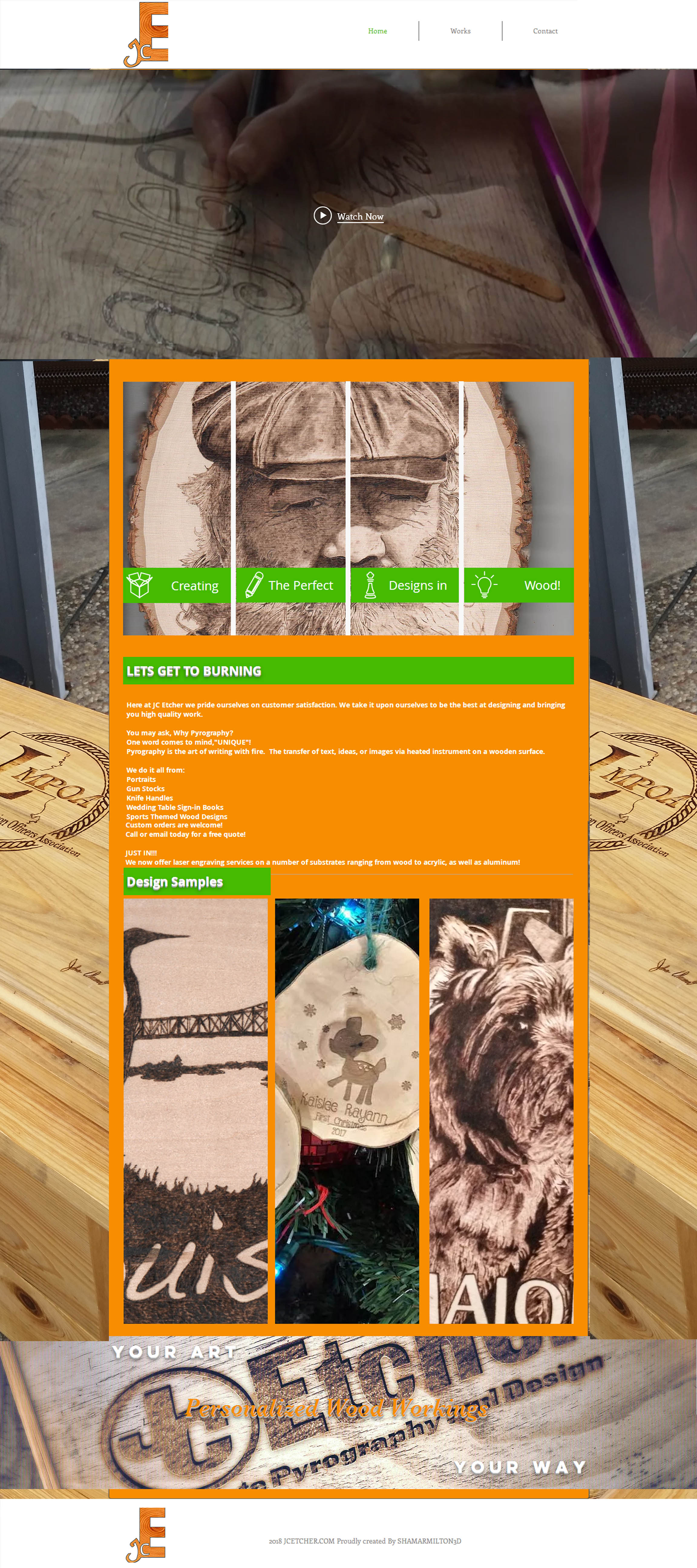 JC Etcher Website Design