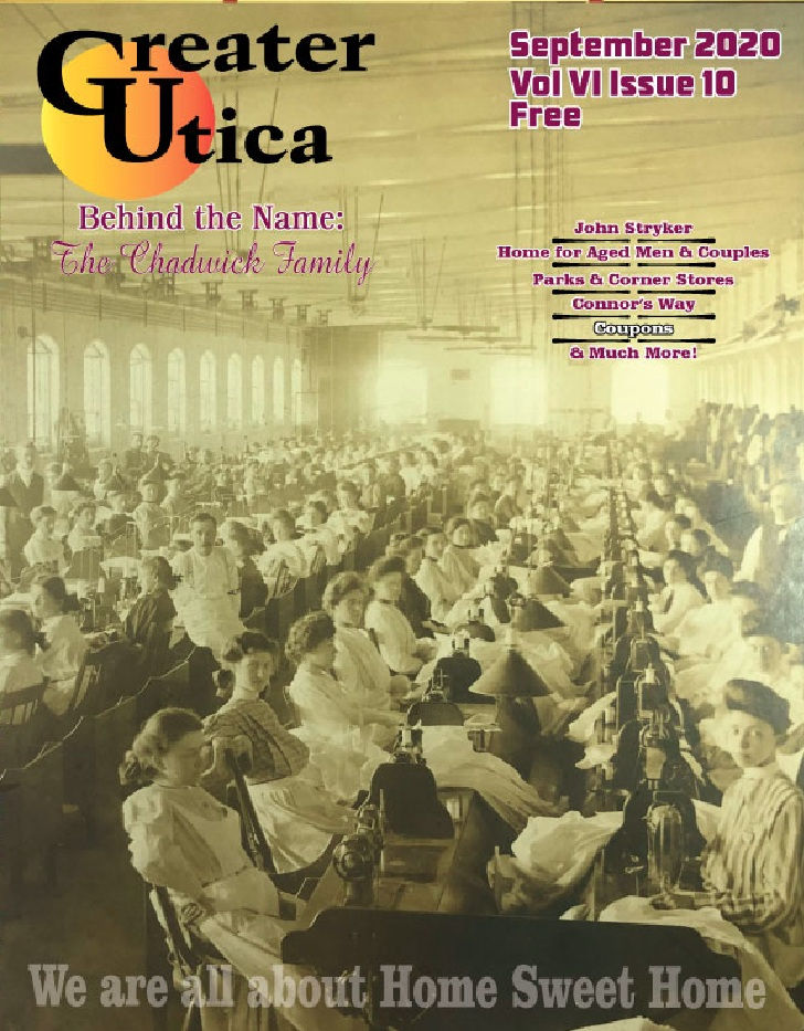 Historic textile mill workers inside Chadwick mills in Chadwicks NY featured on Greater Utica Magazine September 2020 cover