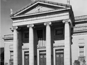 Historic neoclassical building in Utica NY showcasing architecture by prominent local architects
