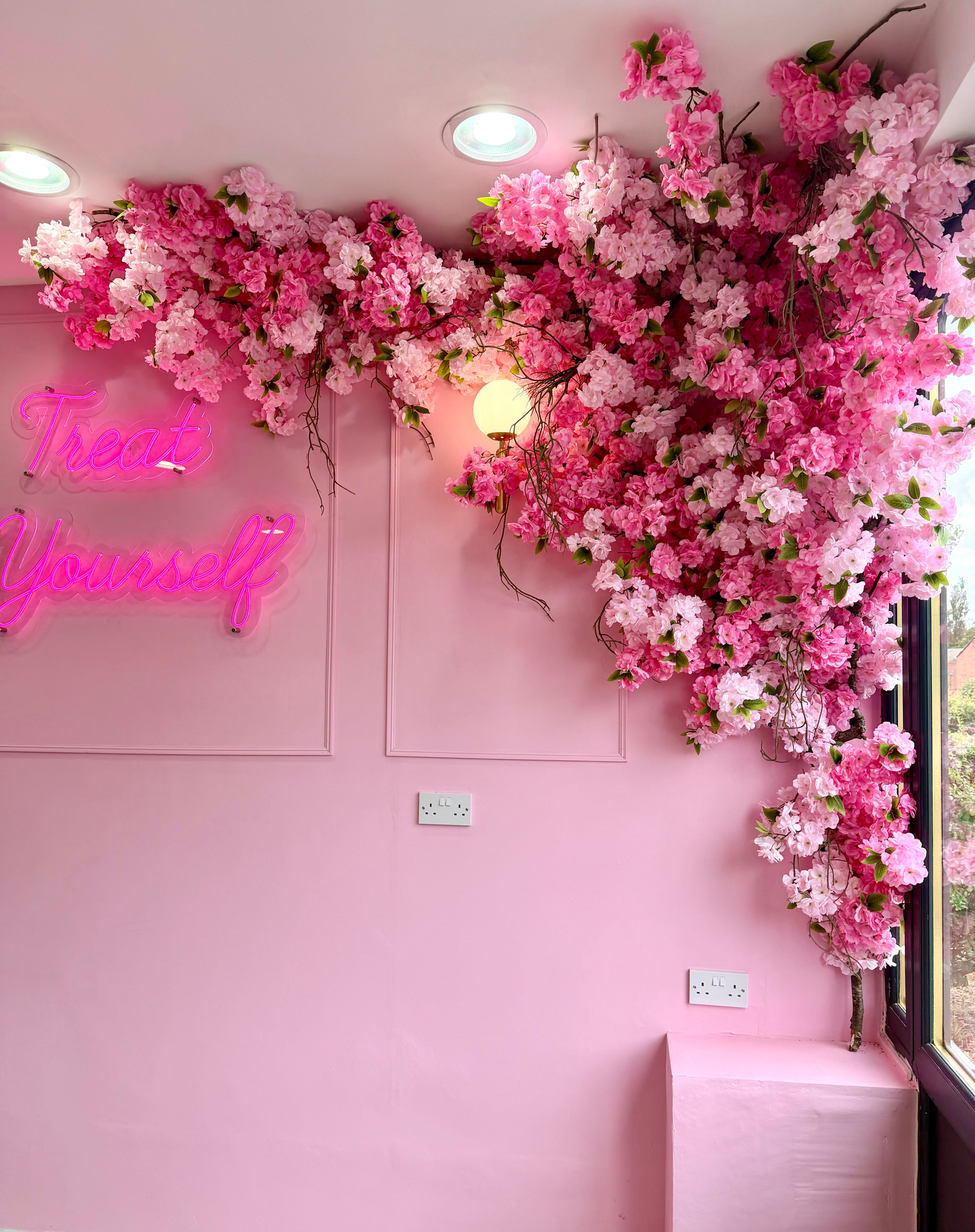 artificial cherry blossom garland