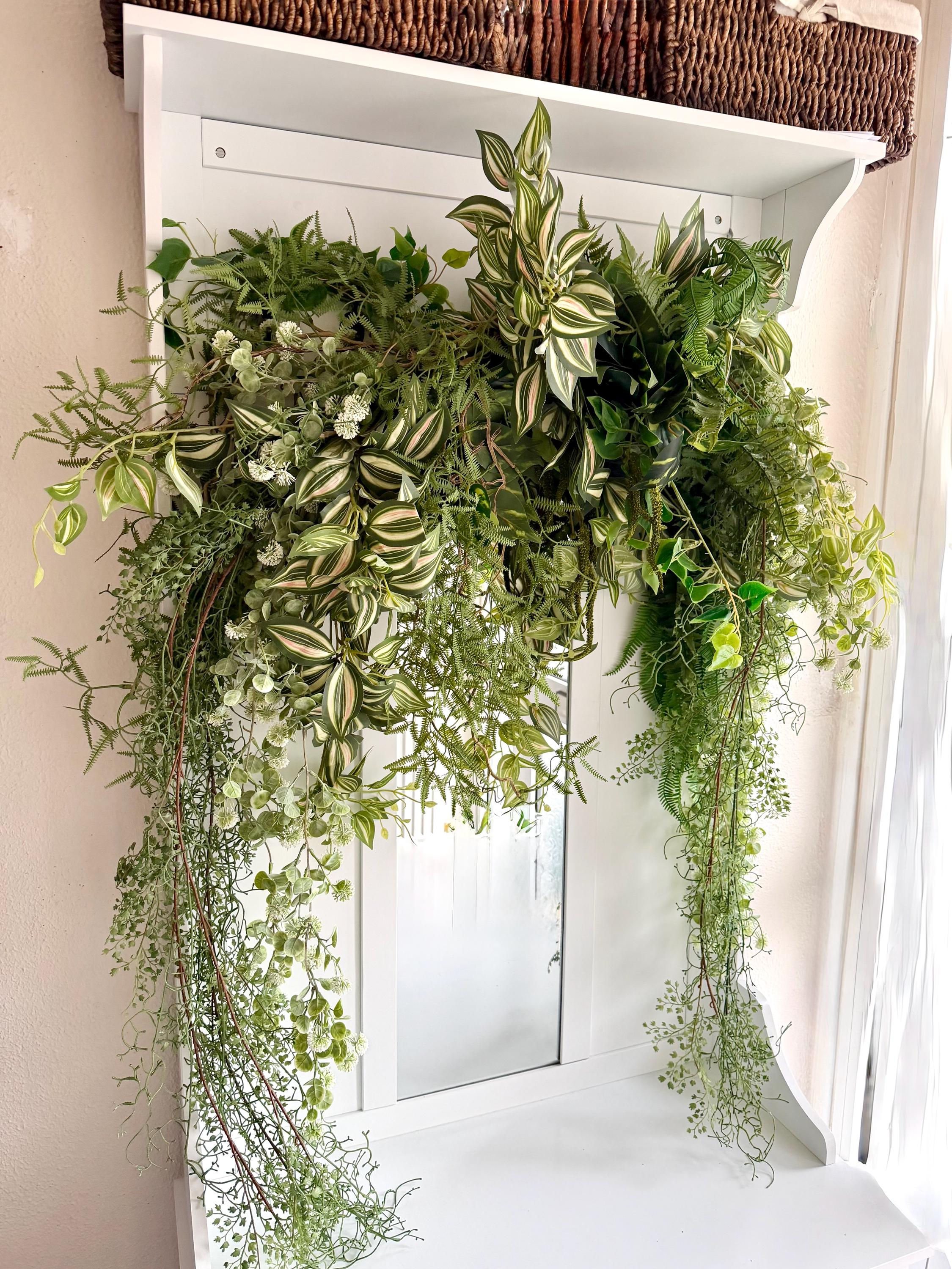 Mixed greenery garland 3ft with realistic faux foliage