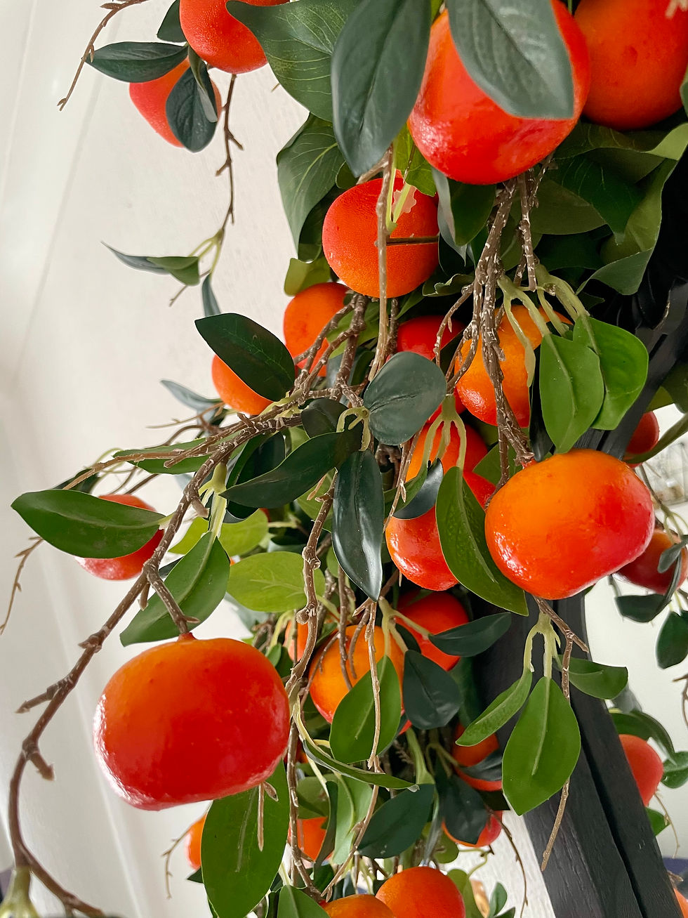 artificial orange fruit garland