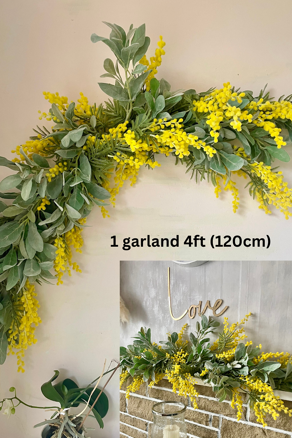 yellow flower garland
