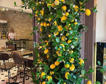 artificial lemon garland