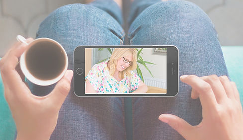 Viewing online menopause consultation with Andrea Marsh