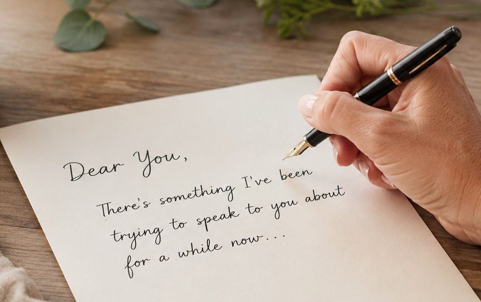 Woman writing a letter