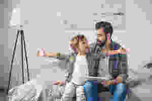 Dad Child Tablet screen time conversation