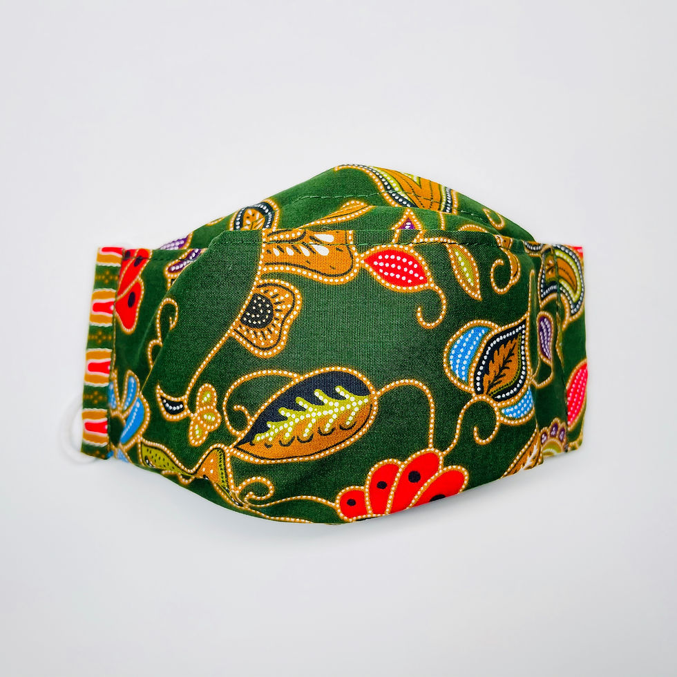 Mask - Green Batik Series 6