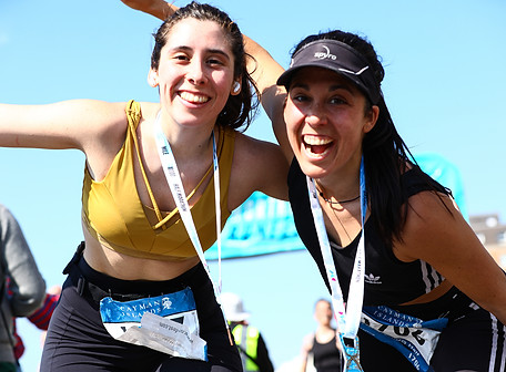 two runners at the finish of the worthing runfest
