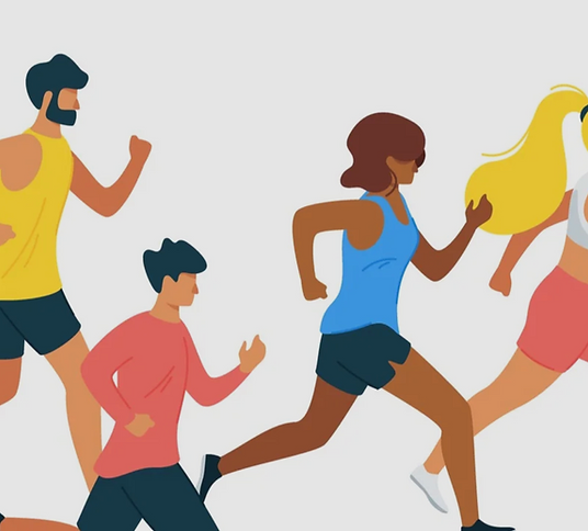 Runners of diverse backgrounds at The Sapphire Running Zone