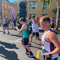 A group of London Marathon runners