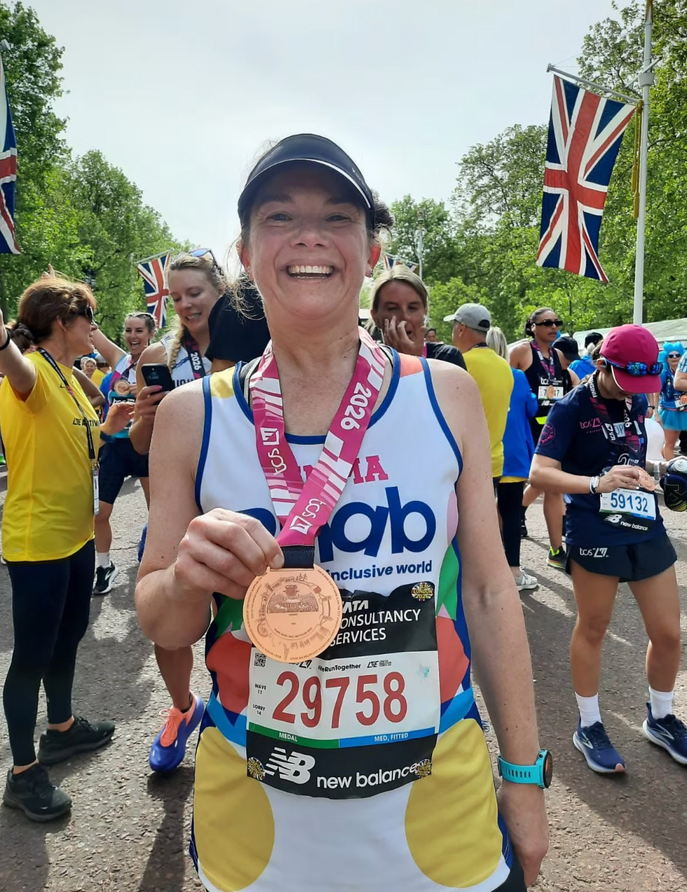 Emma Golding with her finisher medal