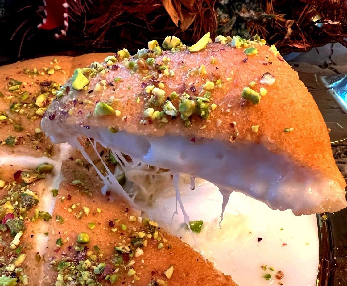 Cheesy Qatayef Knafeh