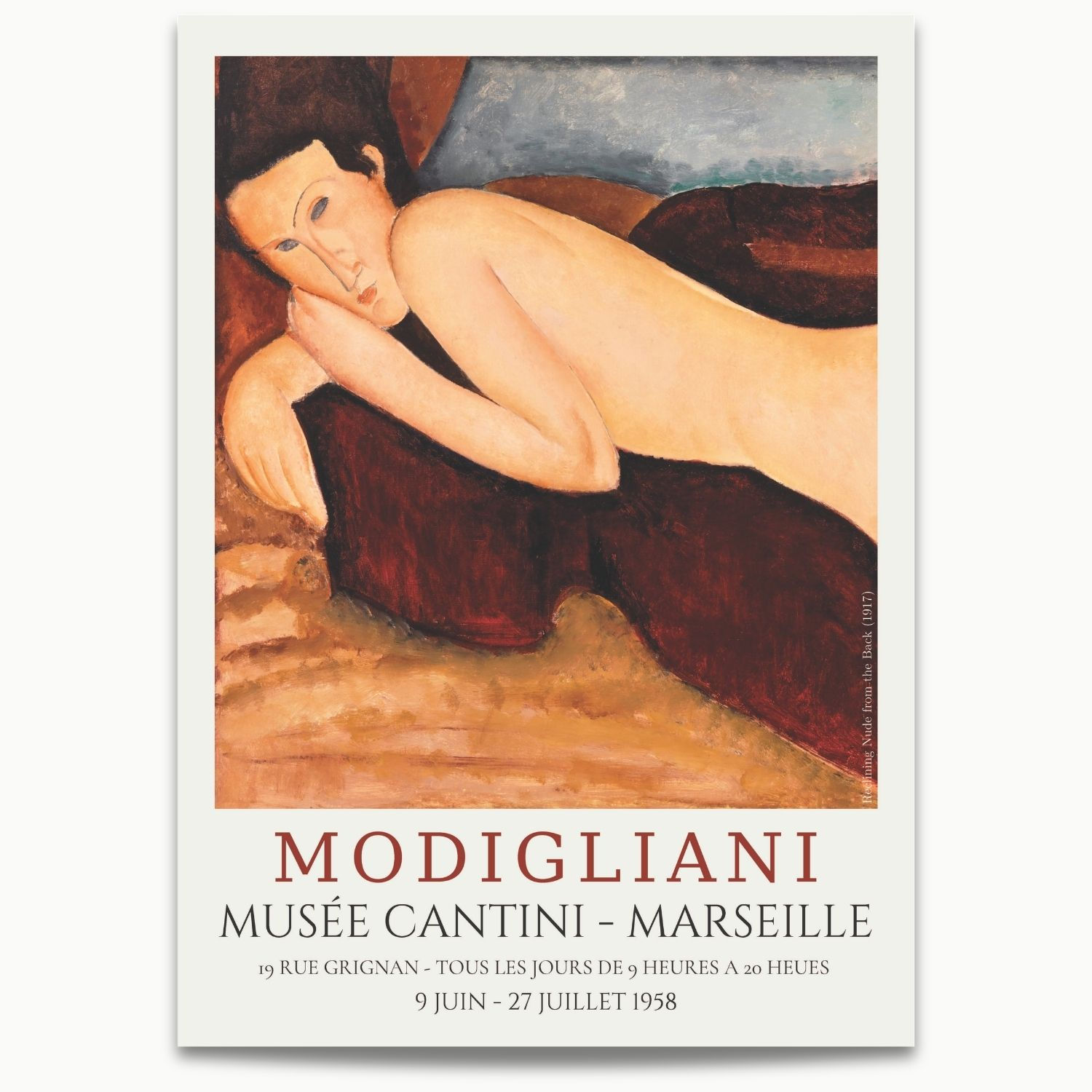 Amedeo Modigliani | Reclining Nude from the Back (1917)