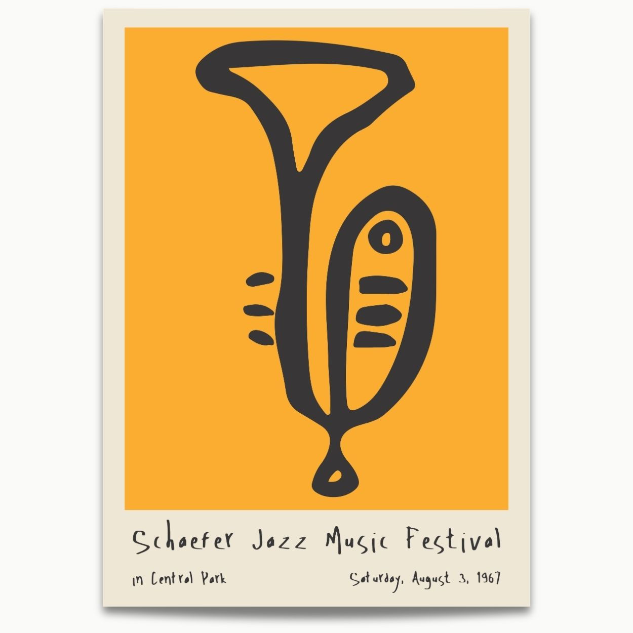 Schaefer Jazz Festival Trumpet Poster