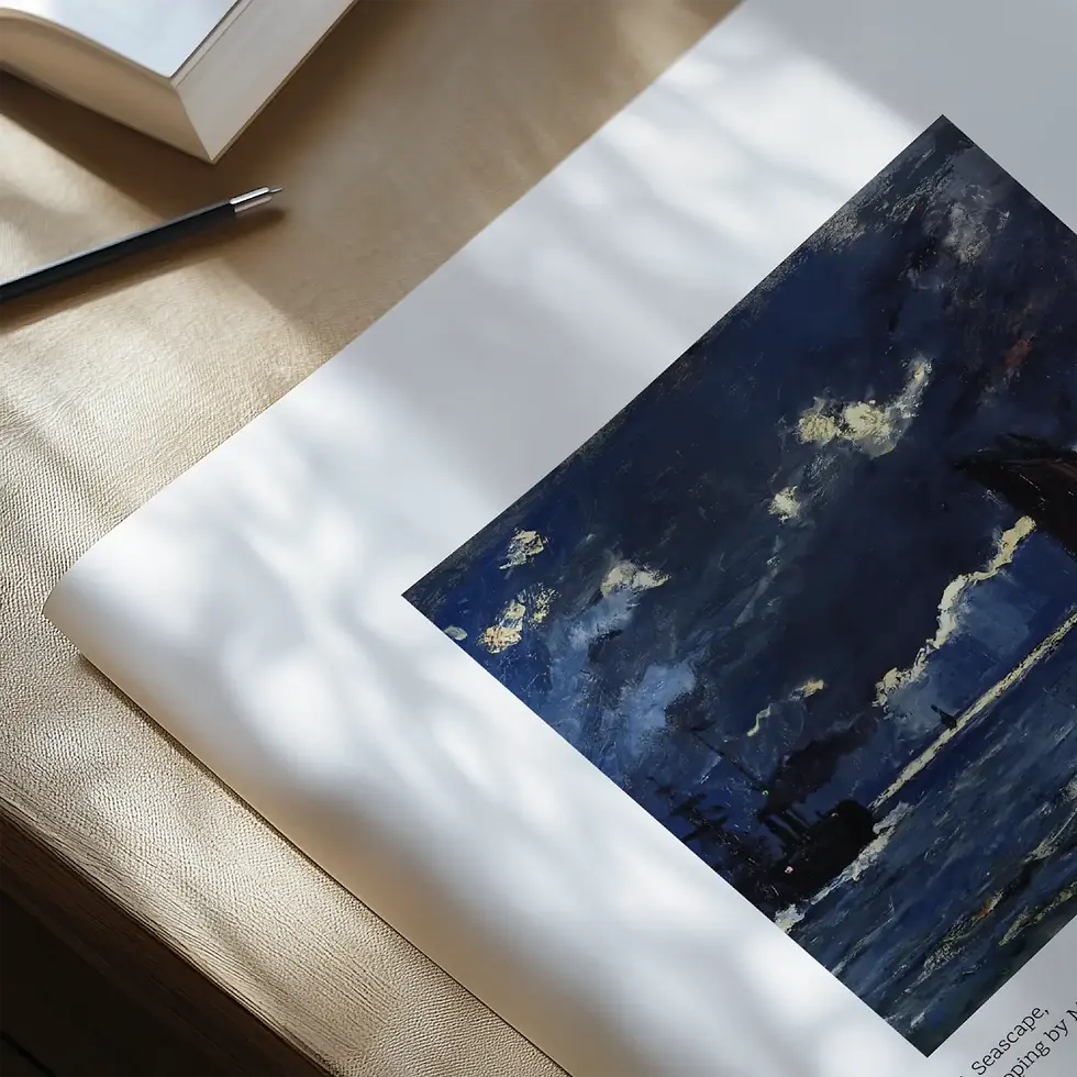 Küçük resim: Claude Monet | A Seascape, Shipping by Moonlight (1864)