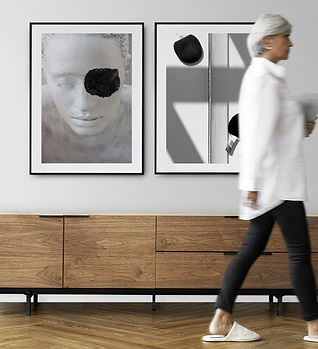 Picture frame wall mockup psd with tv cabinet in a Scandinavian decor living room.jpeg