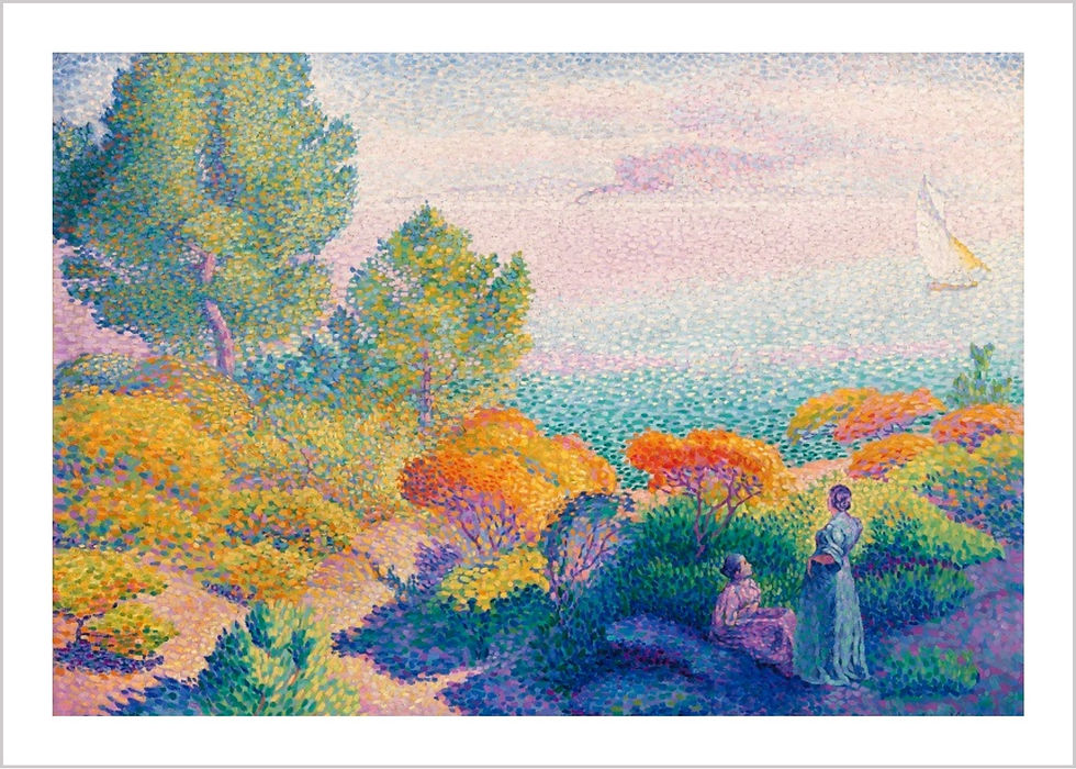 Henri-Edmond Cross | Two Women by the Shore (1896)