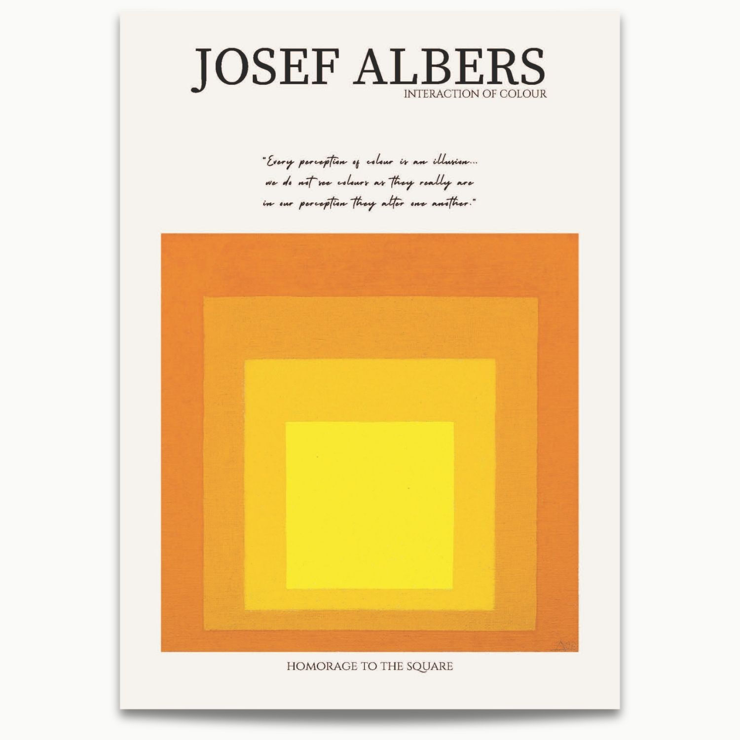 Josef Albers | Homorage to the Square, Orange and Yellow