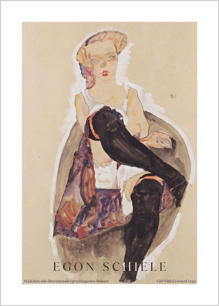 Egon Schiele | Girl with Crossed Legs (1911) No. 2