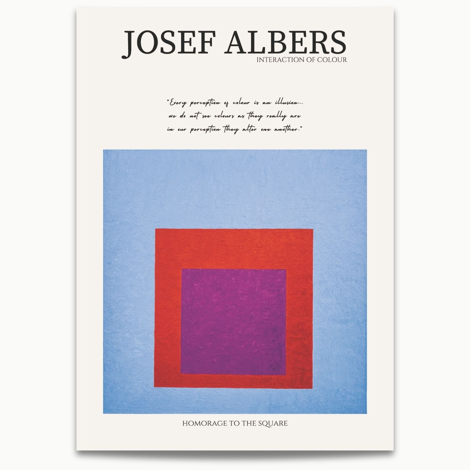 Josef Albers | Homorage to the Square, Red and Blue