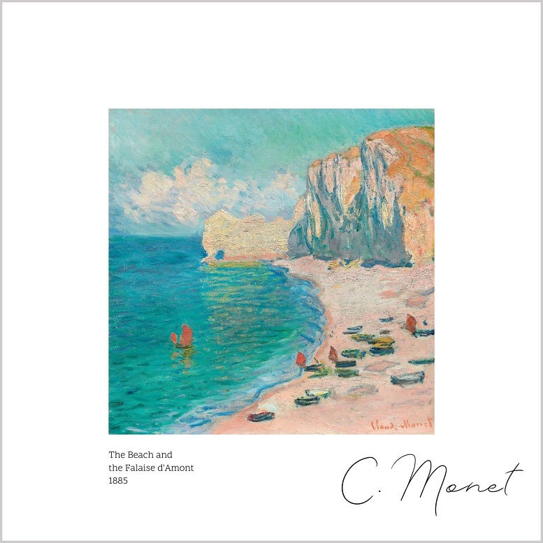 Claude Monet | The Beach and the Falaise d'Amont (1885) N3