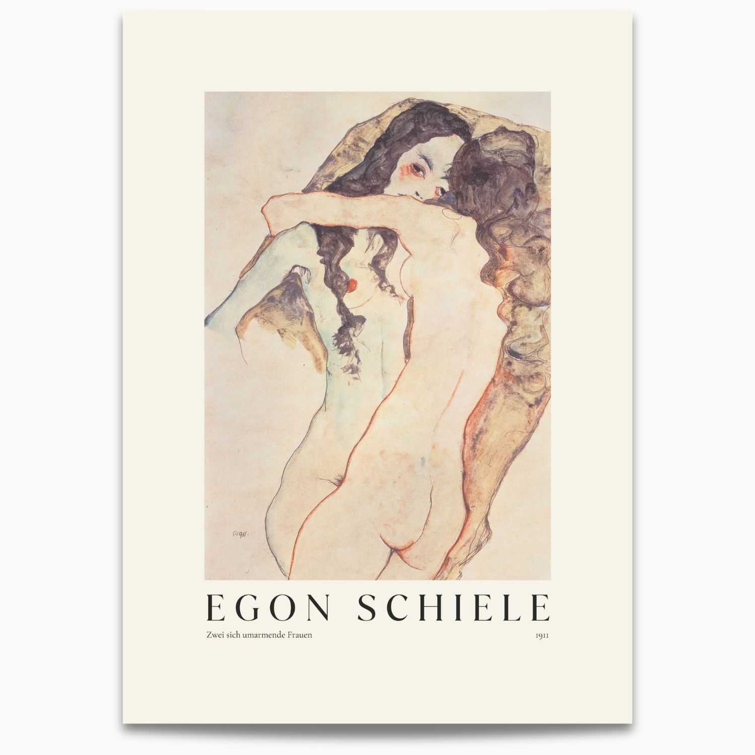 Egon Schiele | Two Women Embracing (1911) No.2