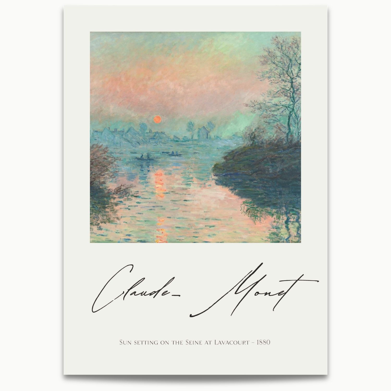 Claude Monet | Sun Setting on the Seine at Lavacourt (1880) No.3