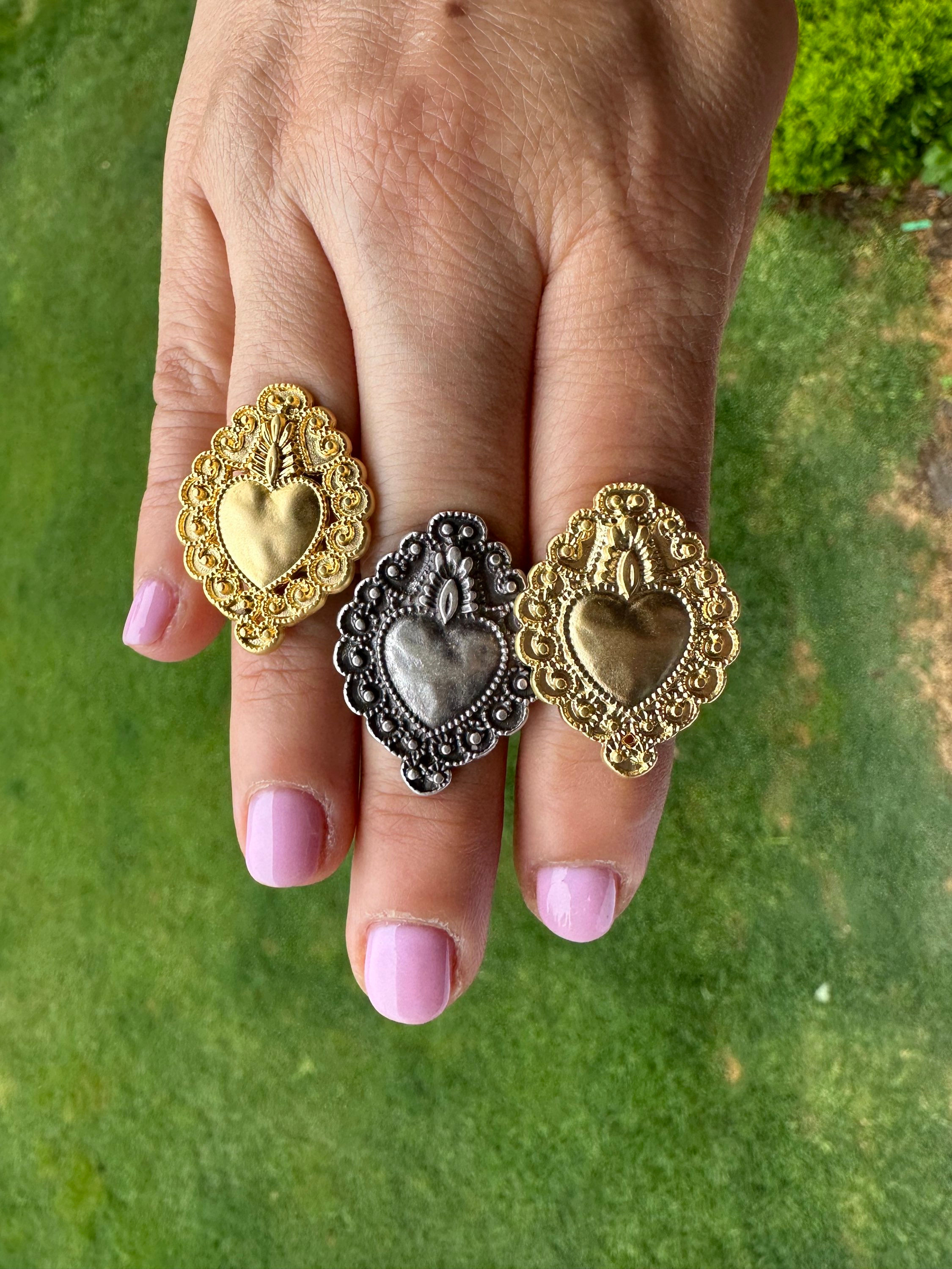 Anillos corazón detente 