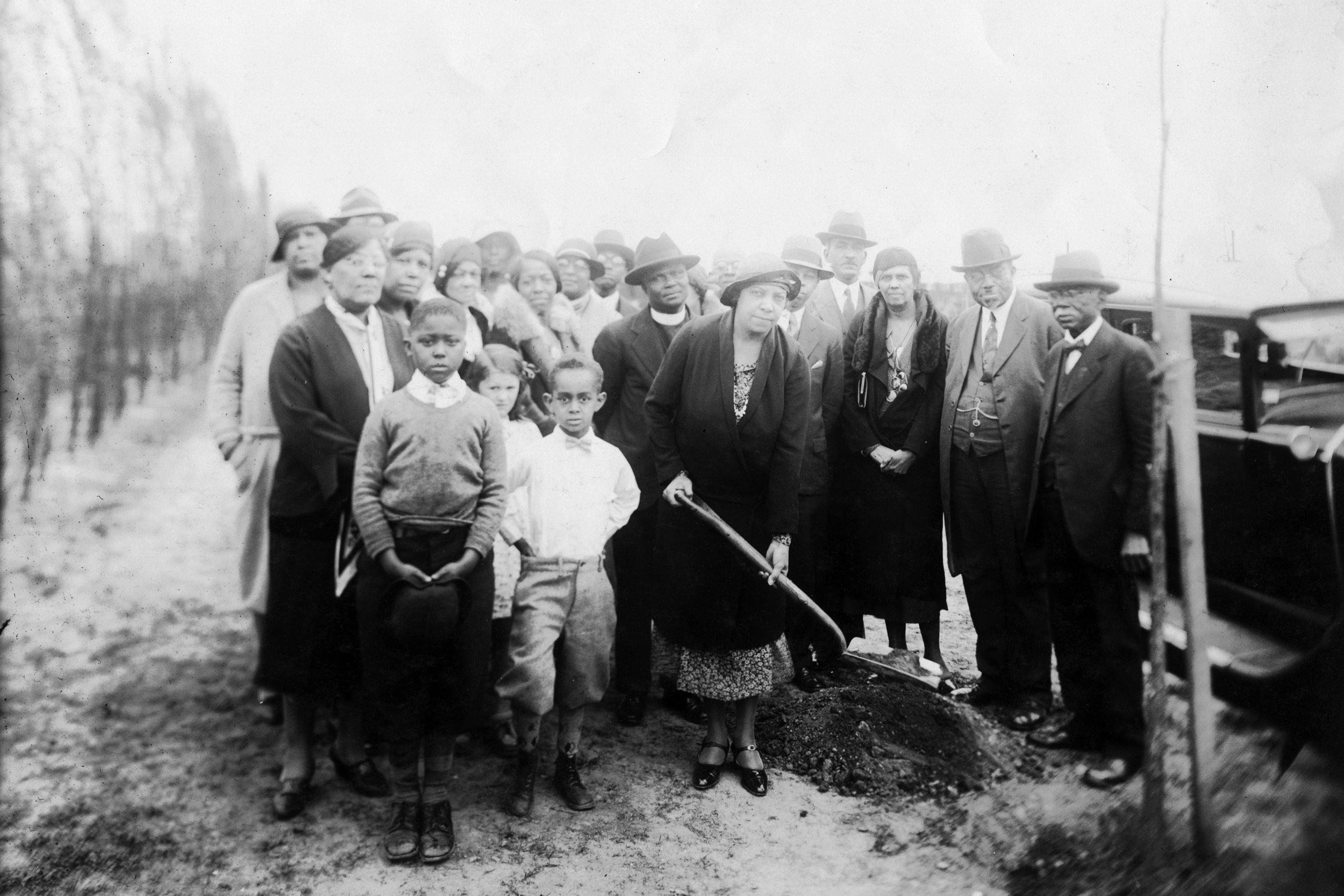 Crowd at tree planting