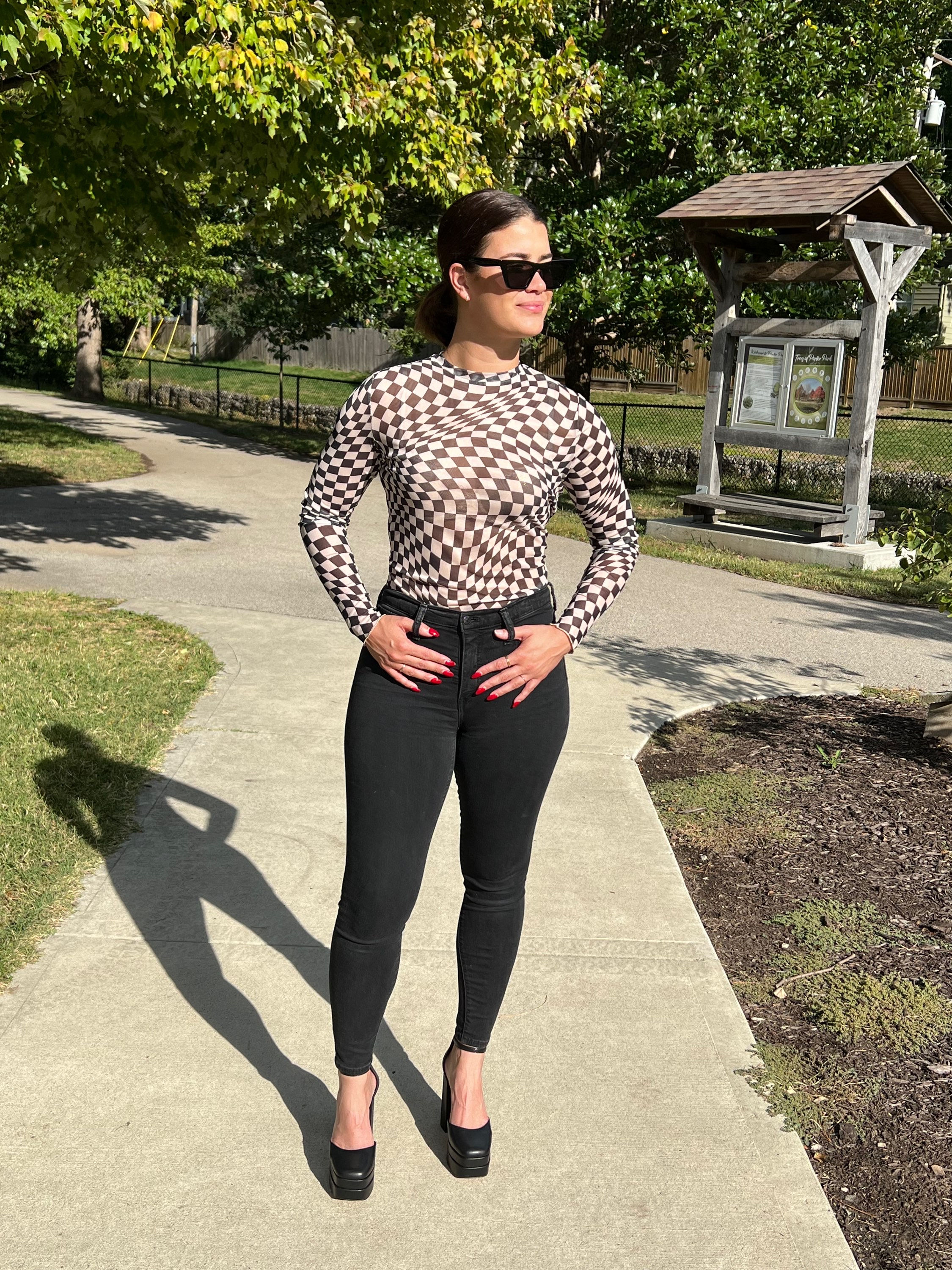 Checker Mesh Top