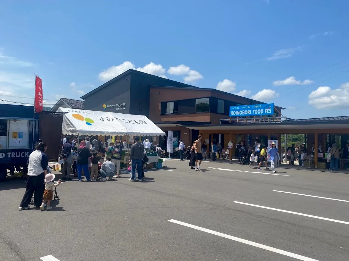 Carp streamer (Koinobori) and food festival in Usuki
