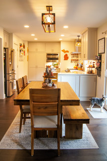 The State of the Art Kitchen by Barrett Home Renovations includes new pantry wall with built in microwave and beverage niche