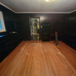 Empty former library room awaiting demolition 