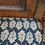 Thumbnail: Antique oak panel-back, upholstered armchair