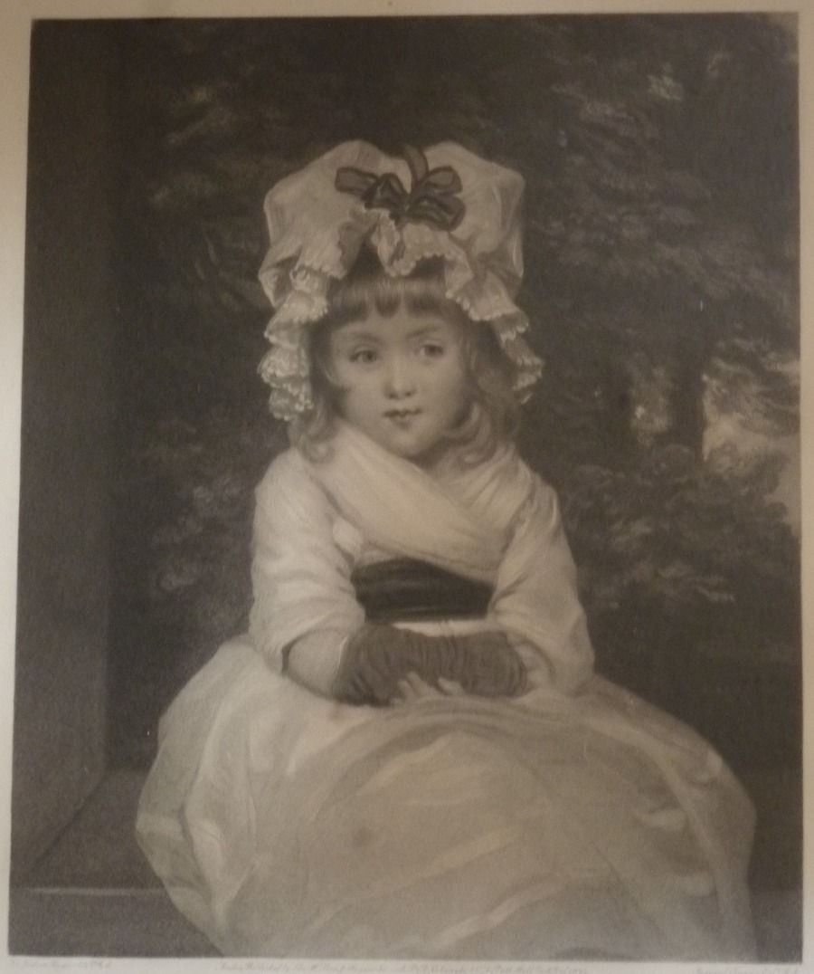 Thumbnail: Framed mezzotint after Sir Joshua Reynolds, "Penelope"