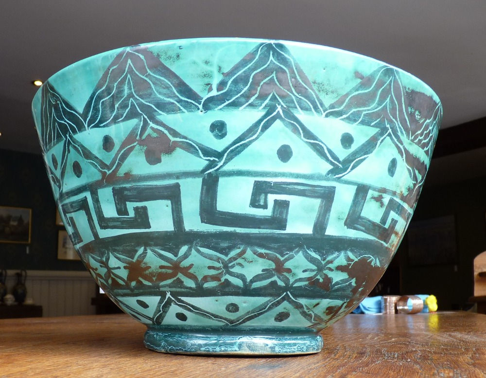 Hand-painted pottery bowl, produced in Sao Miguel, Azores, Portugal