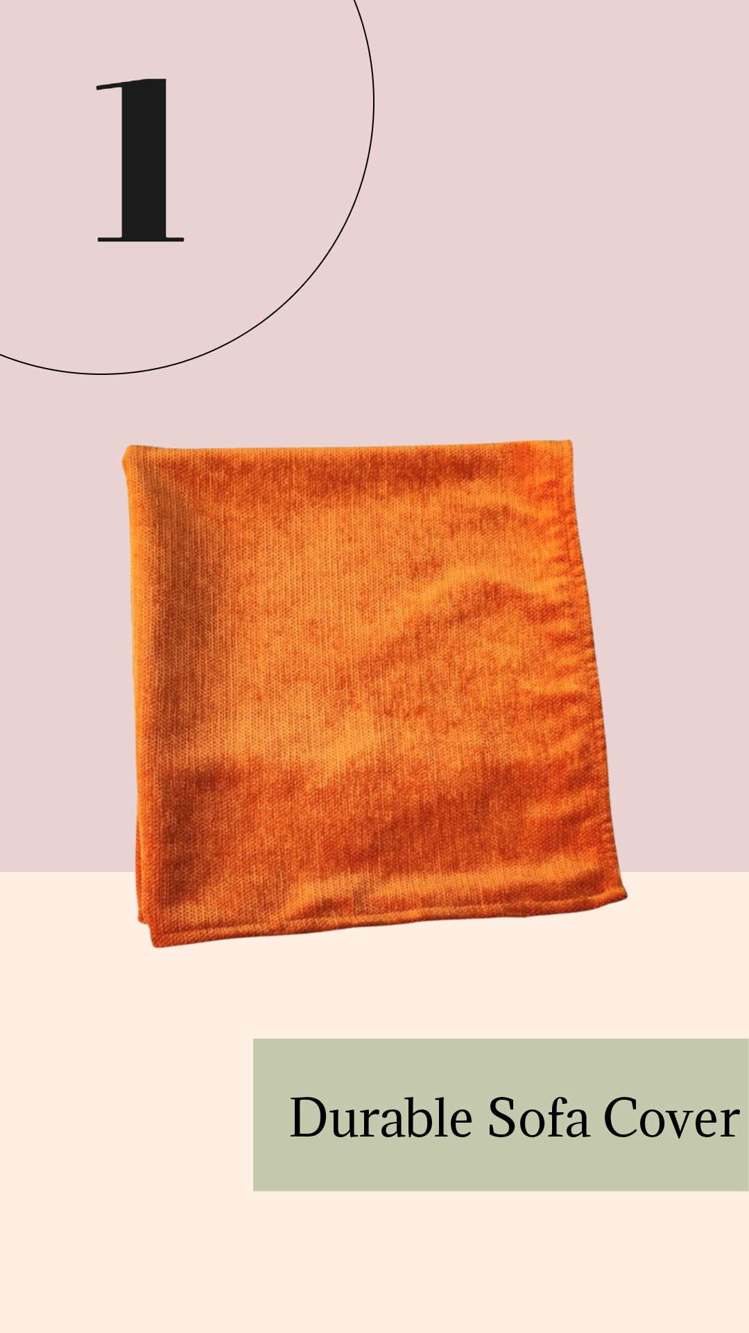 Luxe Burnt Orange Sectional L Shape Sofa Cover