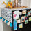 Minijatura: Whimsical Fridge Cover - Neutral Floral Design with Tassels for Kitchen Decor