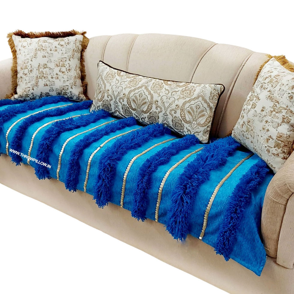 Thumbnail: Sofa Cover with Gold Embroidery - Custom Made