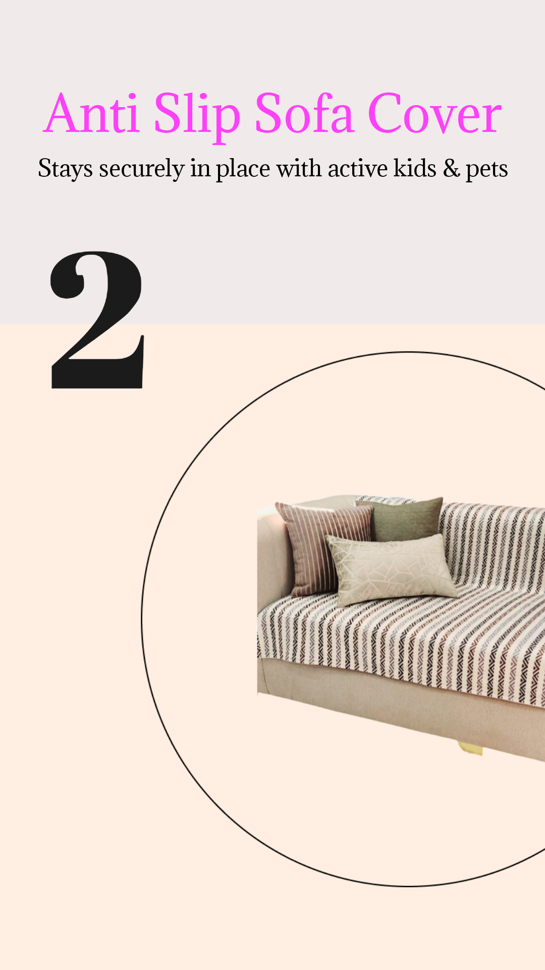 Luxe Neutral Chic Chevron Sectional L Shape Sofa Cover