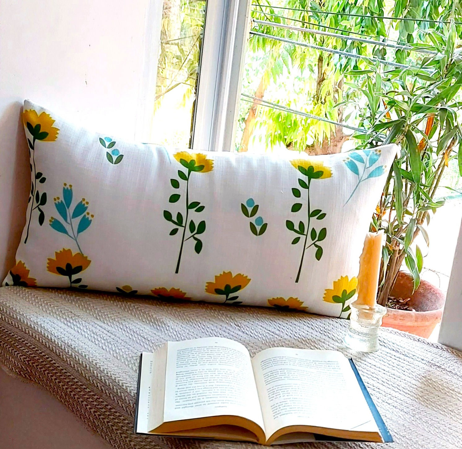 Floral Print Cushion Cover