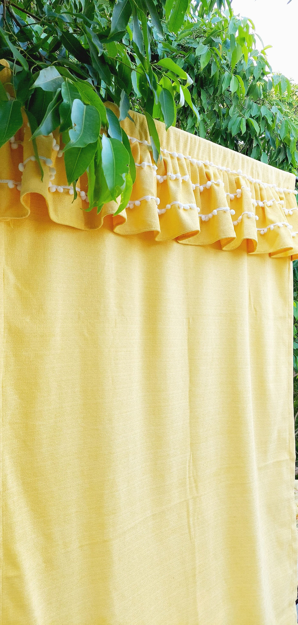 Miniatura: Yellow With Frill Header Curtain