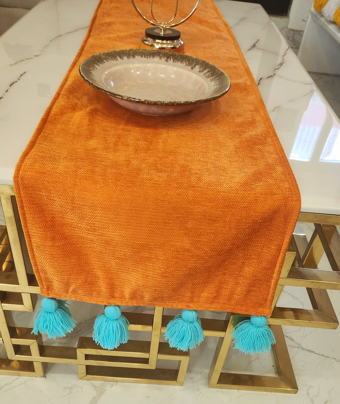 Solid color fabric table runner, perfect for contemporary home decor