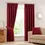 Thumbnail: Heavy duty Chenille Maroon Solid Curtain for durable home decor