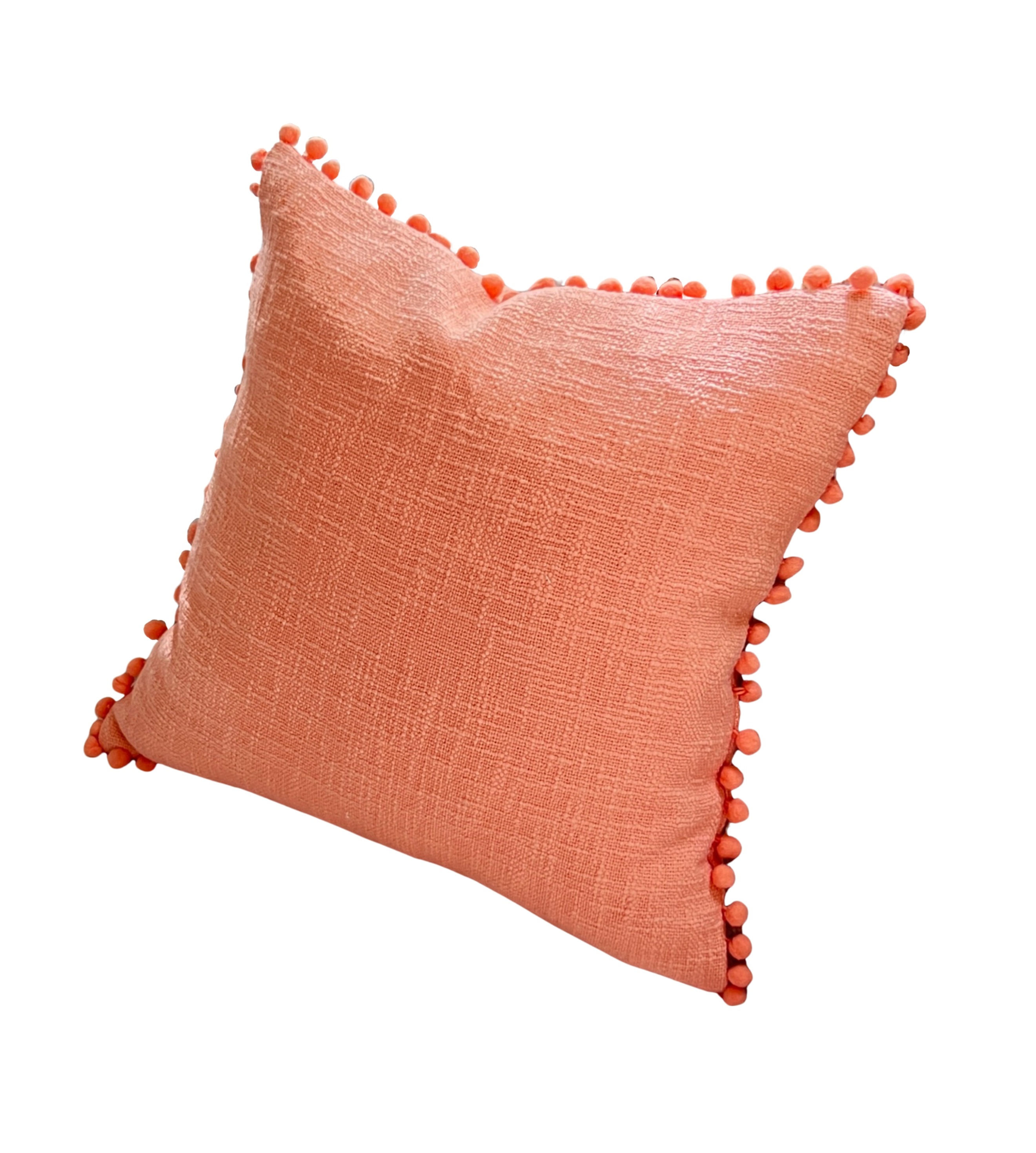 Premium Decor Fabric Coral Peach Cushion Cover