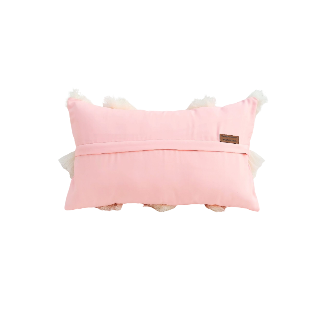 Blush Pink Tufted Boho Chic Cushion Cover